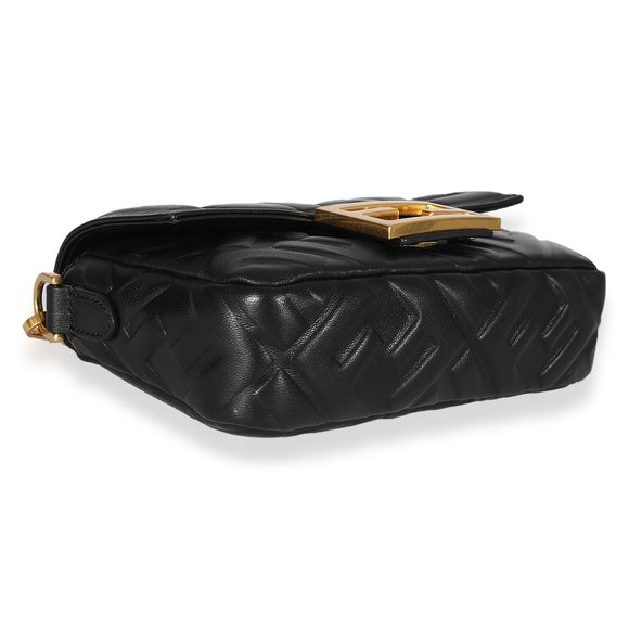 Fendi Black Logo Embossed Mini Baguette - Picture 6 of 8